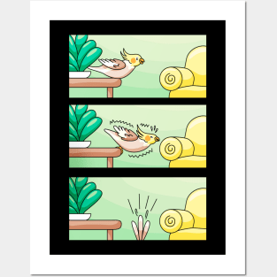 Cute Funny Bird Comic - Animal Lover Posters and Art